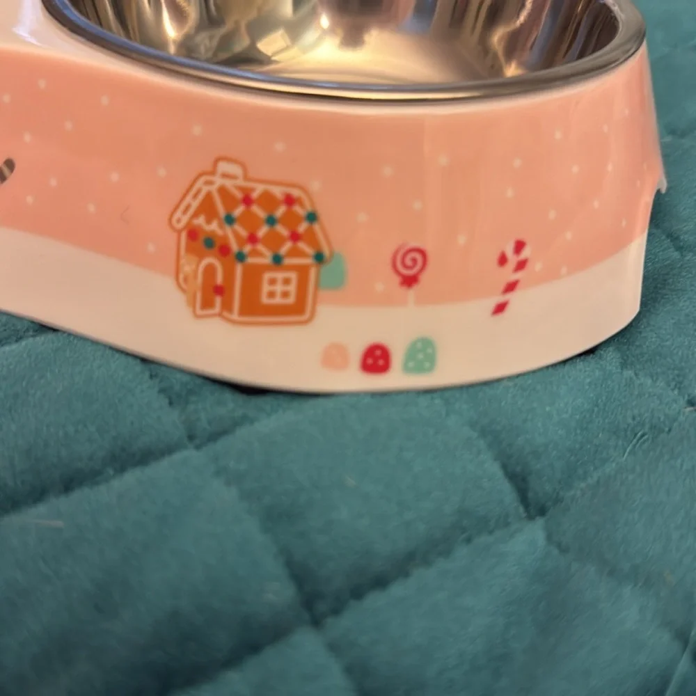 “Pusheen” CAT Double feeding Bowl with base, NWT
